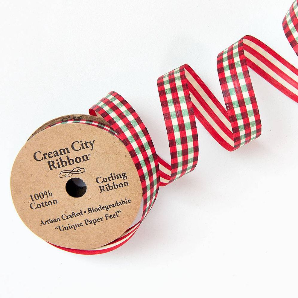 Reversible Gingham Ribbon 10 YD