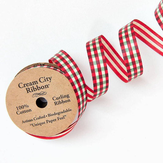 Reversible Gingham Ribbon 10 YD
