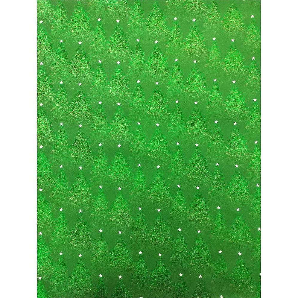 Gold Foil Trees on Green Handmade Paper