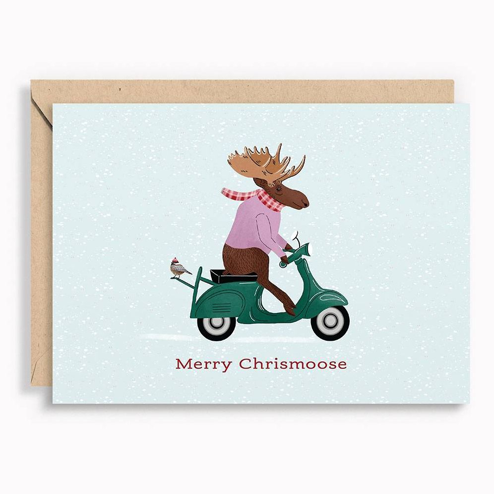 XMAS OFF/FOIL A6 Merry Chrismoose FLD