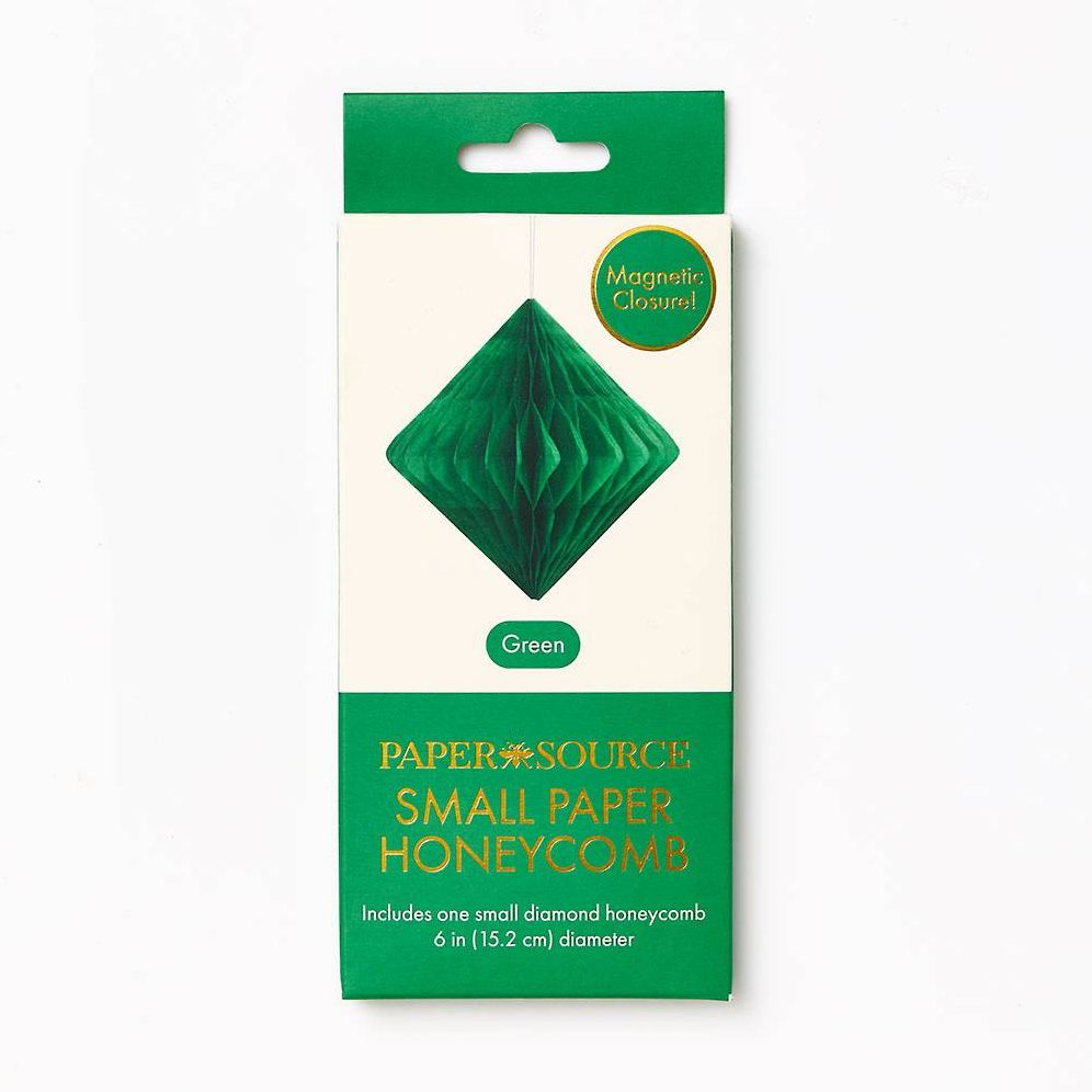 Diamond Paper Honeycomb Ball,Green,Small 6 inches