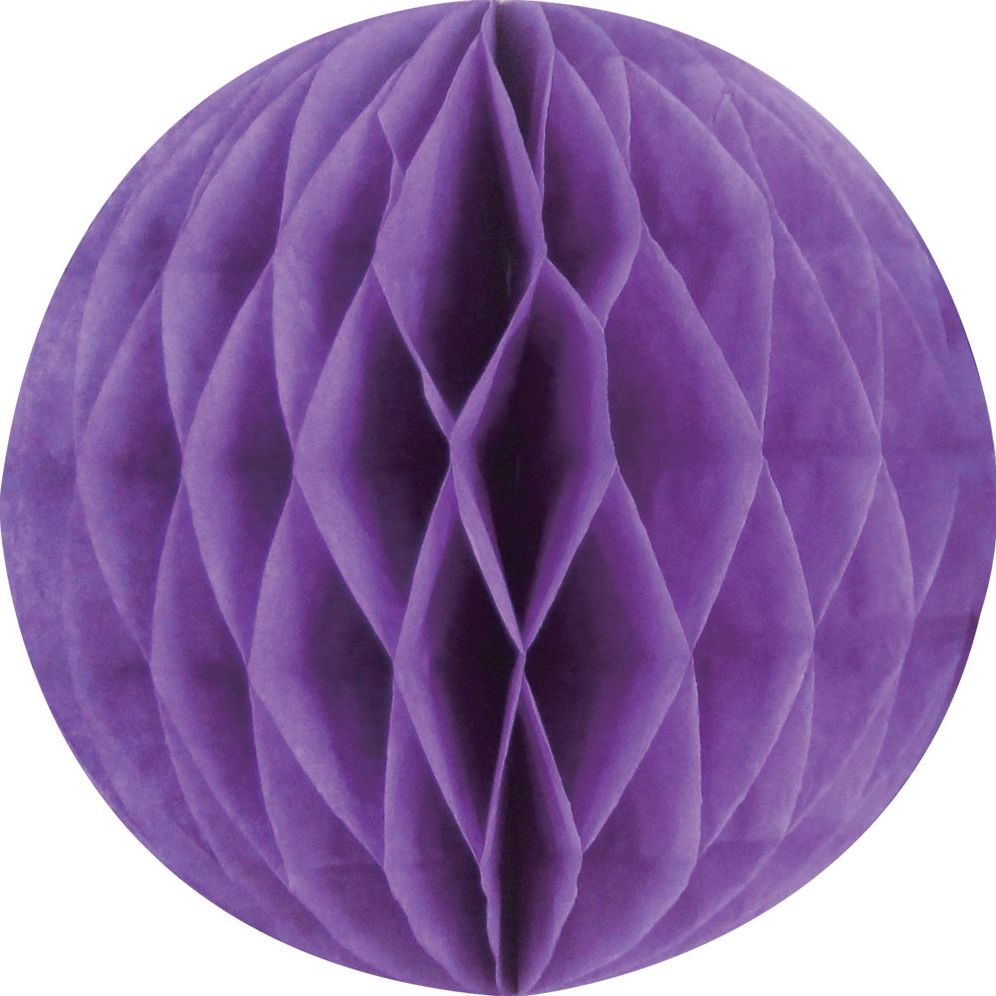 Purple Lrg Paper Honeycomb Sphere