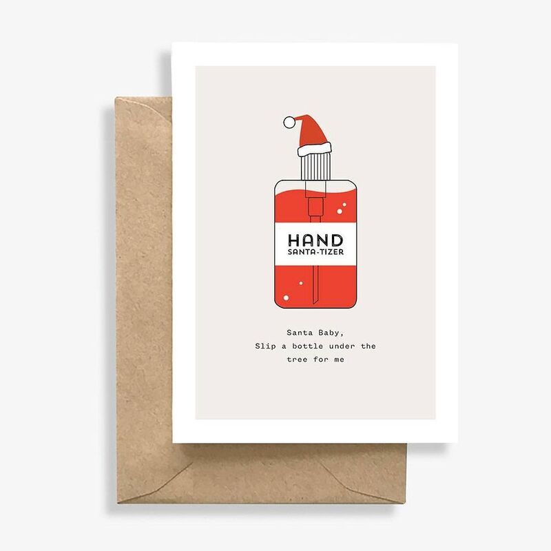 Hand Santa-tizer Christmas Card