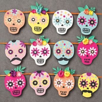 Floral Sugar Skull Garland Kit
