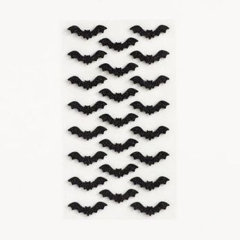 Black Glitter Foam Bat Stickers