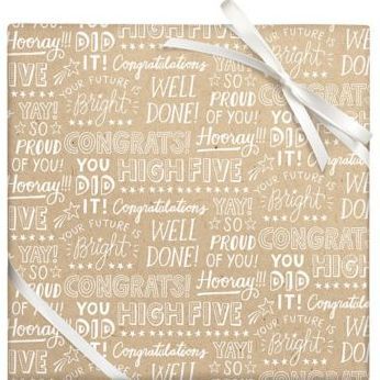 Congrats Paper Flat Wrap