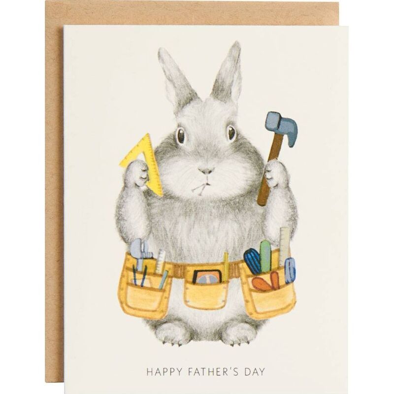 Bunny with Tool Belt Father's Day Card