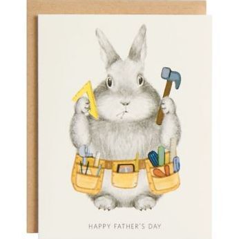 Bunny with Tool Belt Father's Day Card