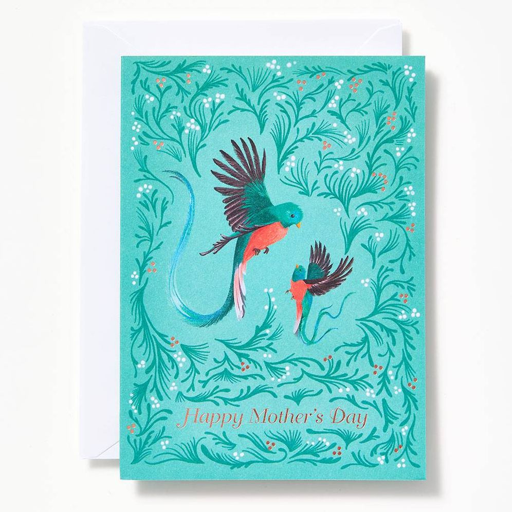 OFF/FOIL A6 Mom and Baby Bird