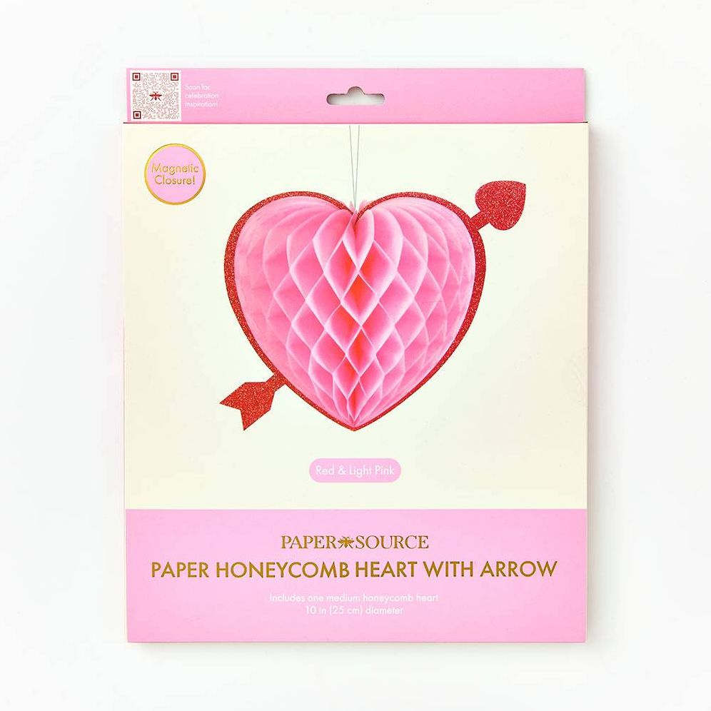 Val Pink heart with arrow, 25cm