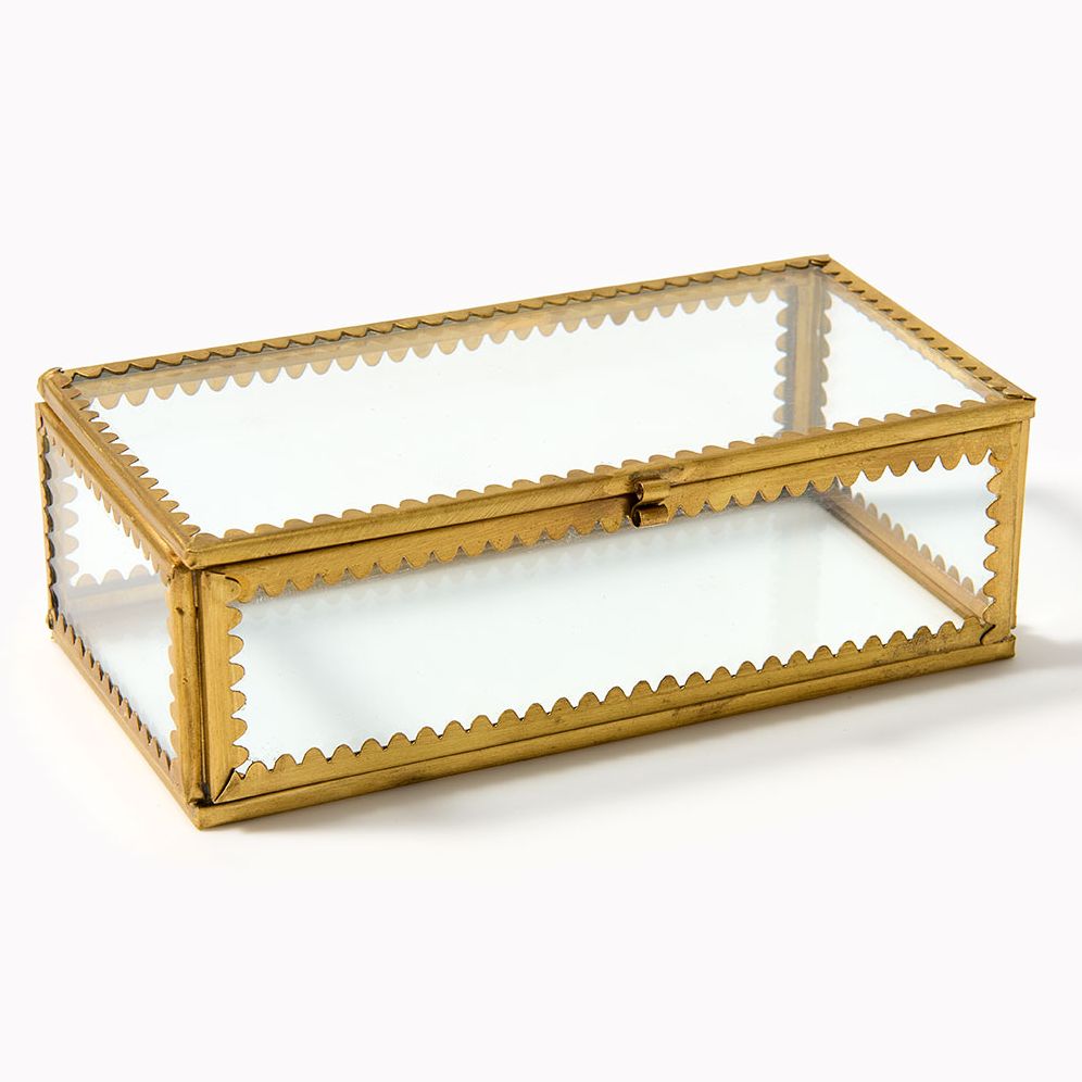 Scalloped Brass Glass Box Jeremiah Brent x PS