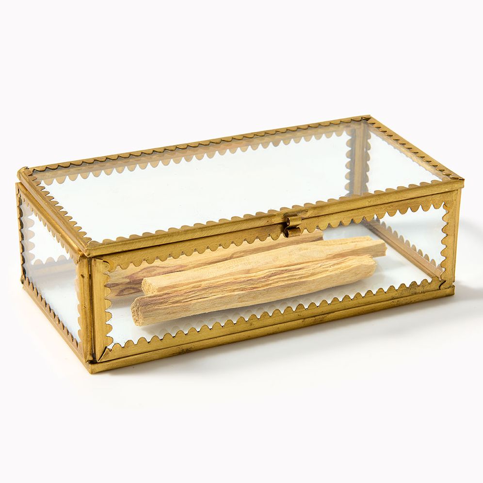 Scalloped Brass Glass Box Jeremiah Brent x PS