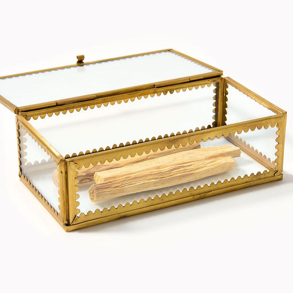 Scalloped Brass Glass Box Jeremiah Brent x PS