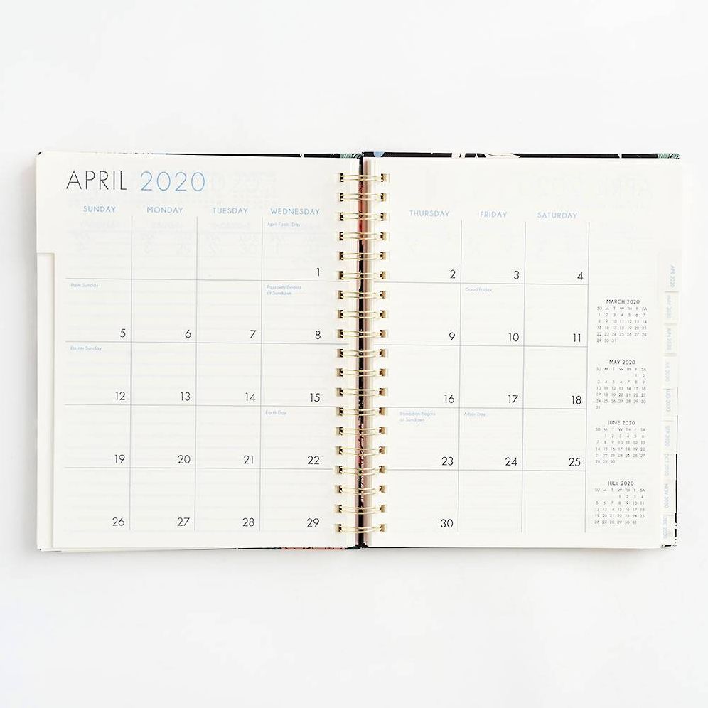 2019-2020 Rose Floral on Black Large Planner