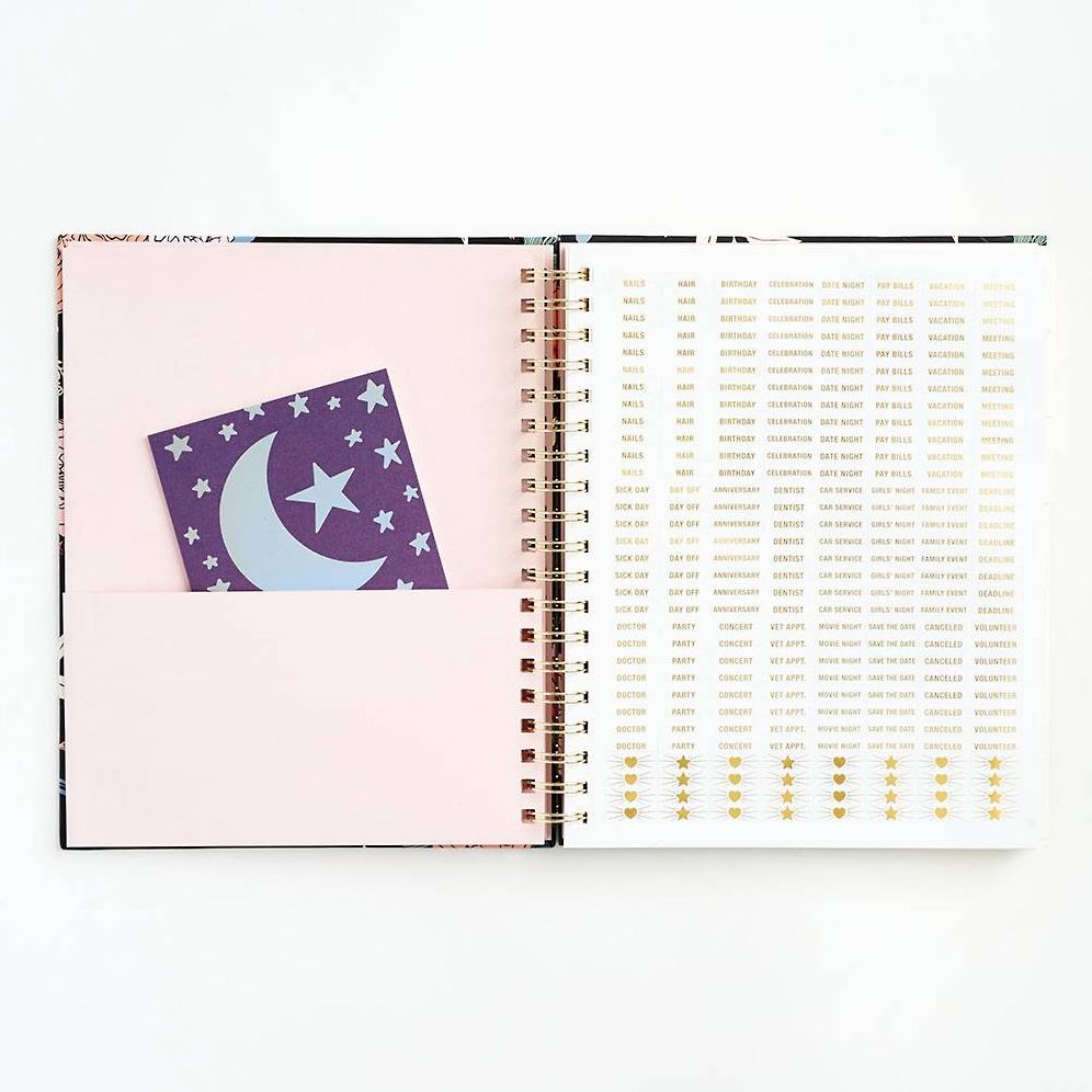 2019-2020 Rose Floral on Black Large Planner
