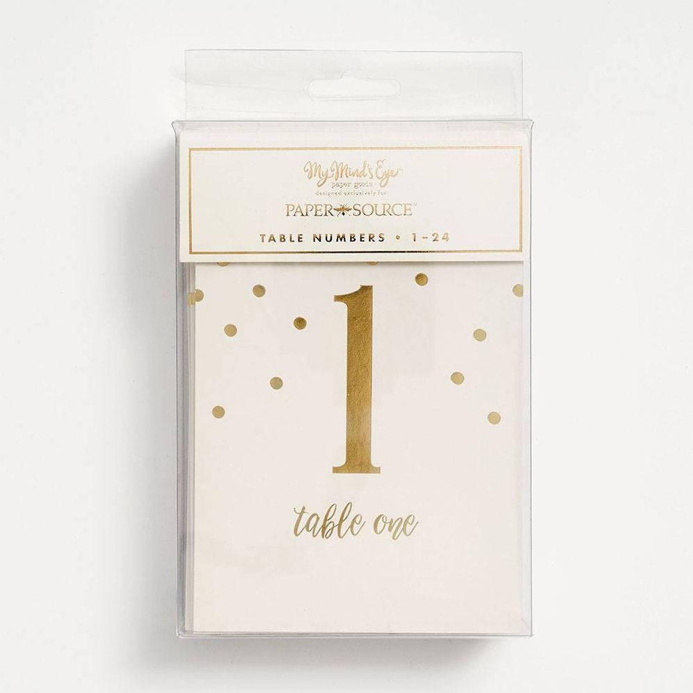 Gold Dot Table Numbers