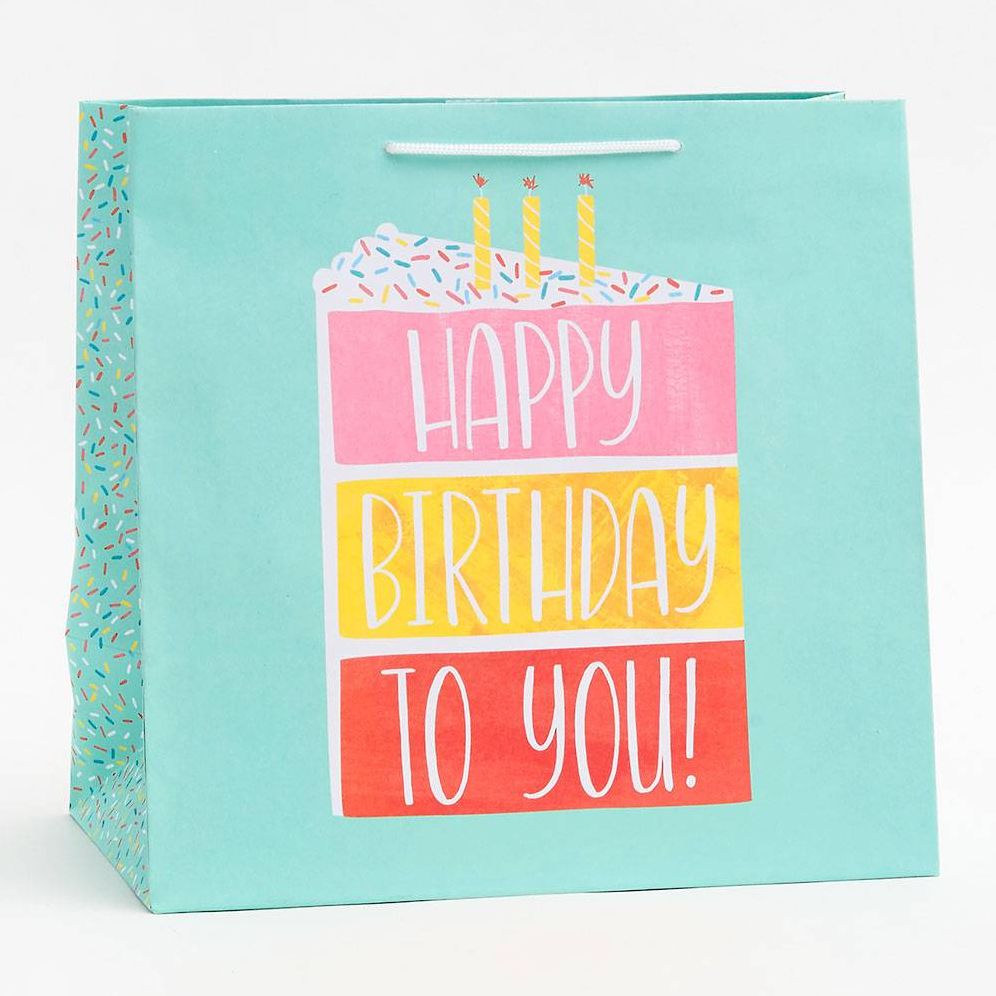 Large Birthday Cake Gift Bag