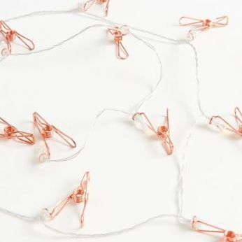 Rose Gold Clip String Lights