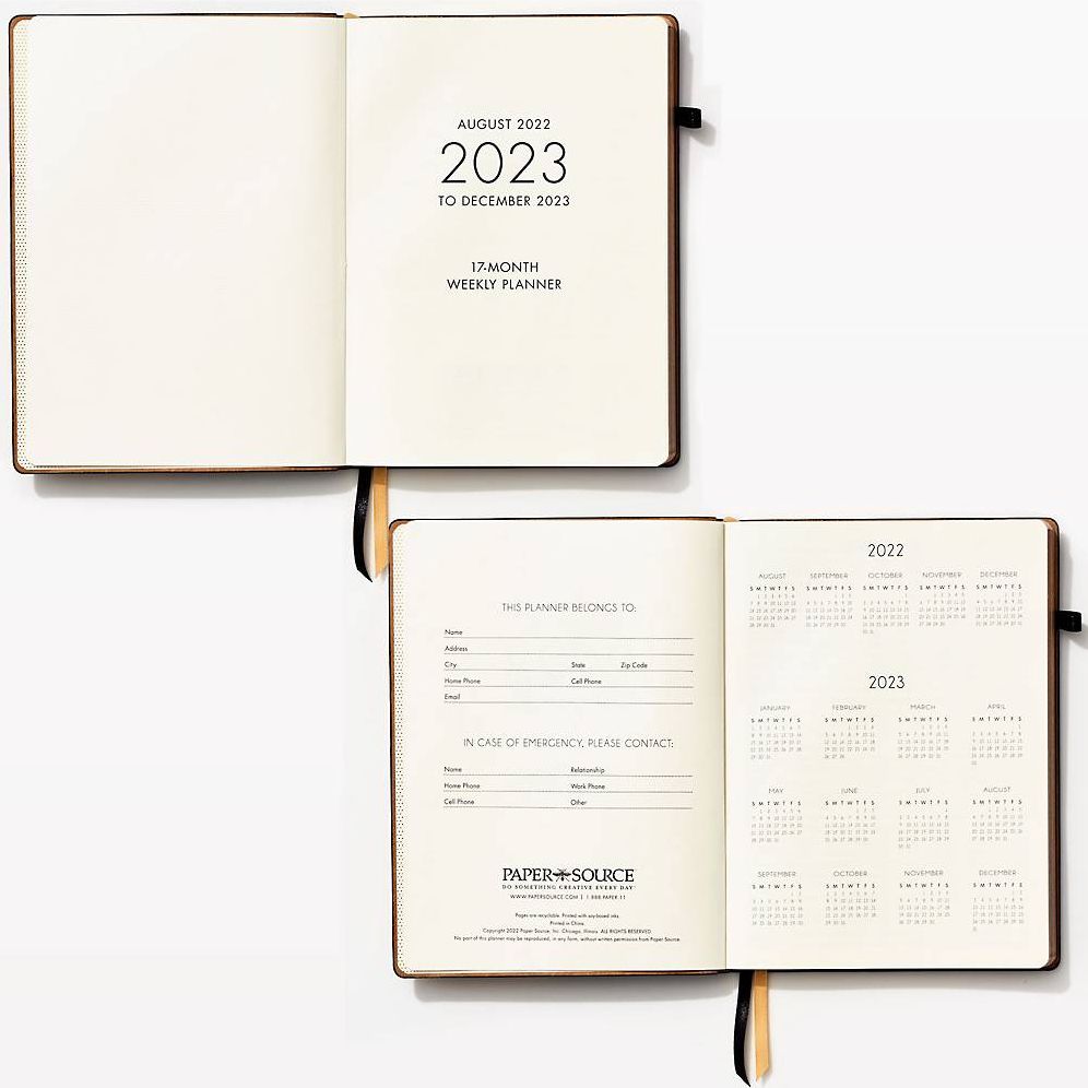 2023 Chicago Ave Luxe - Floral Black LRG WKLY Planner