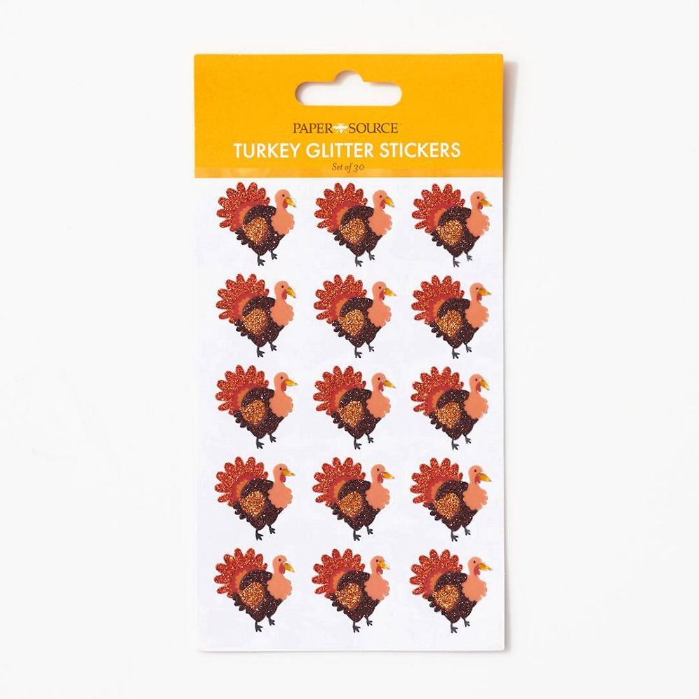 Turkey Glitter Stickers