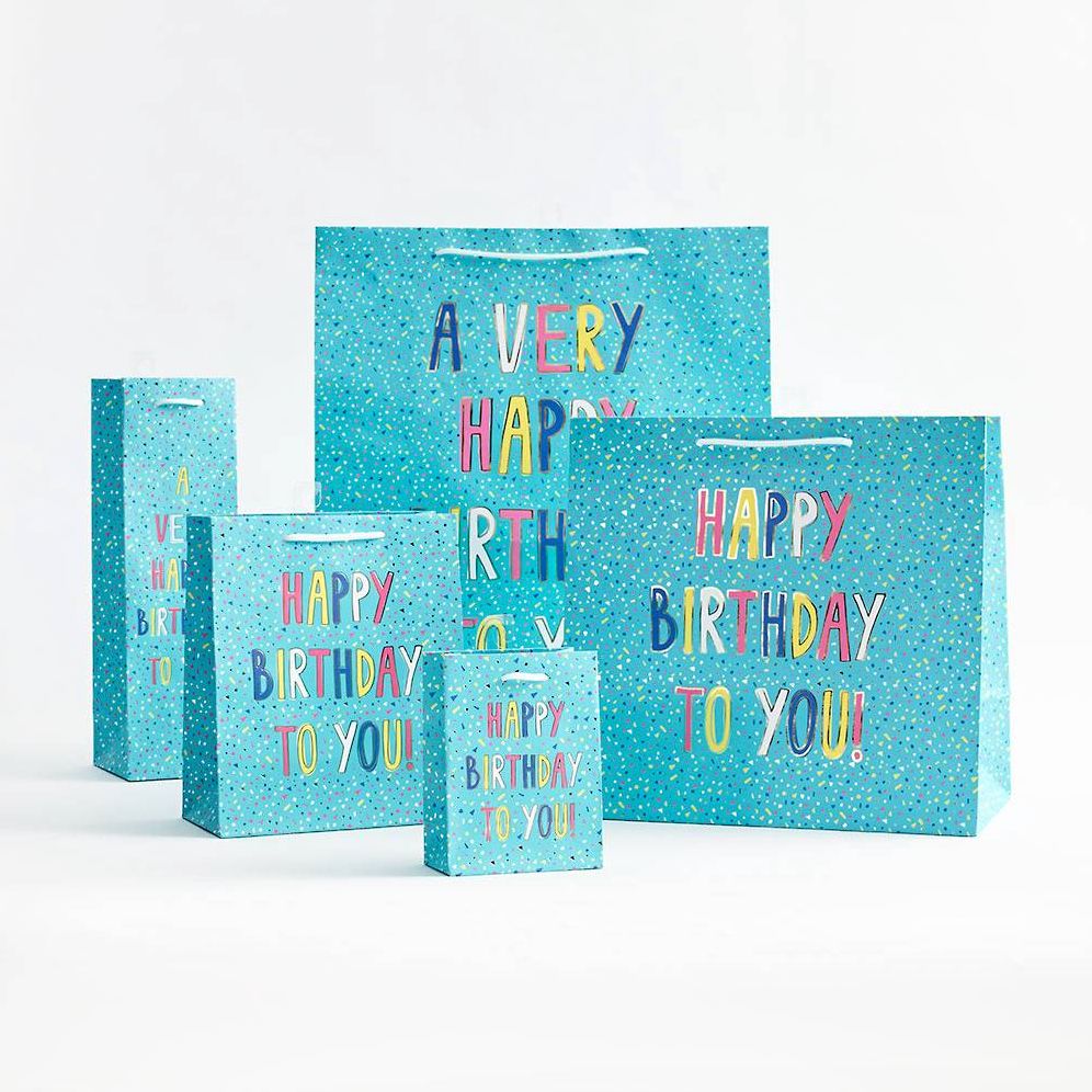 Large Happy Birthday Bright Confetti Gift Bag