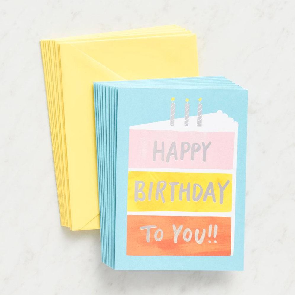 Birthday Cake Color Block Cards
