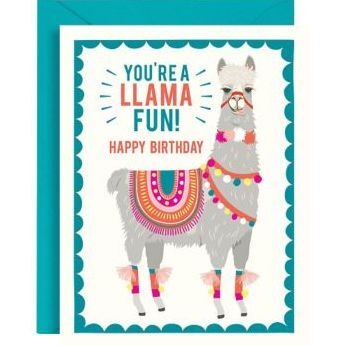 Llama Fun Birthday Card