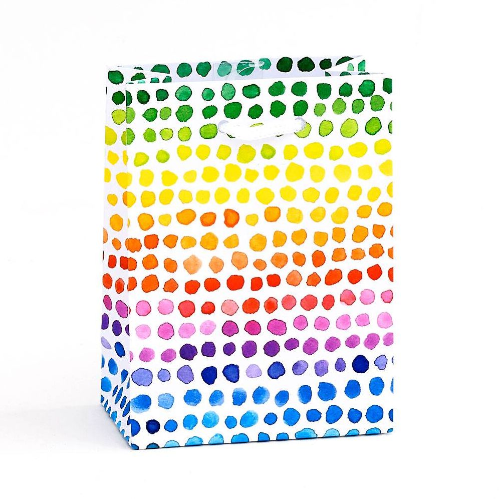 Watercolor Rainbow Dot Small Bag