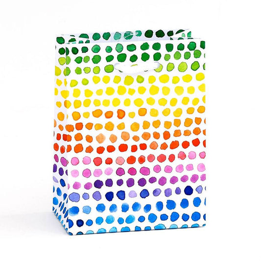 Watercolor Rainbow Dot Small Bag