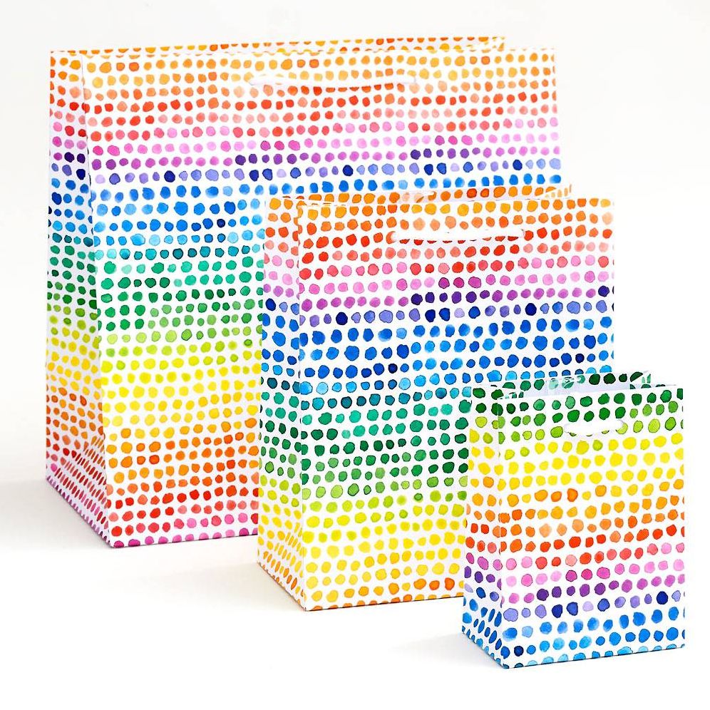 Watercolor Rainbow Dot Small Bag