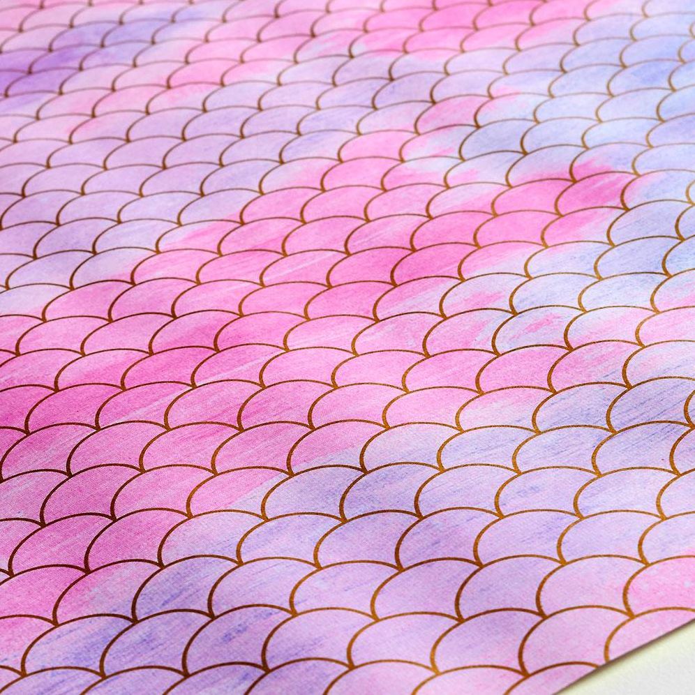 Copper Mermaid Scales Wrapping Paper