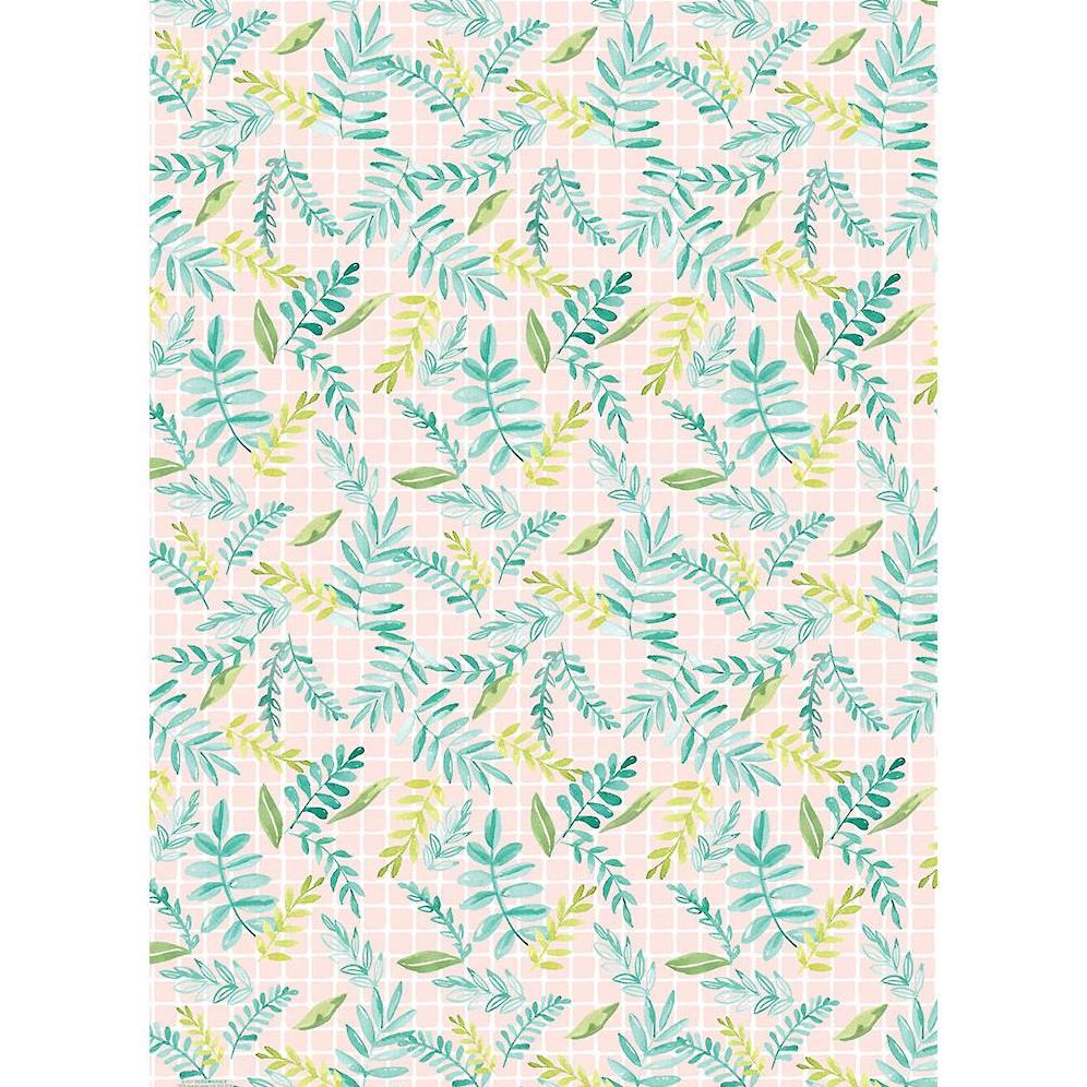 Watercolor Greenery Flat Wrap