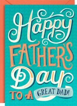 Great Dad Typography Father's Day Card