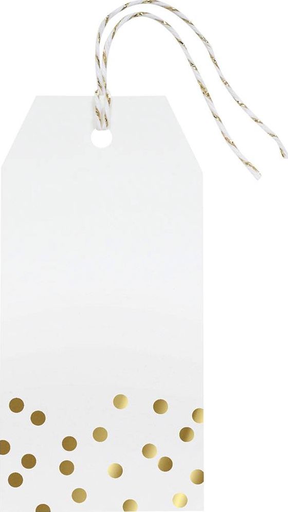 Gold Foil Confetti Hang Tags