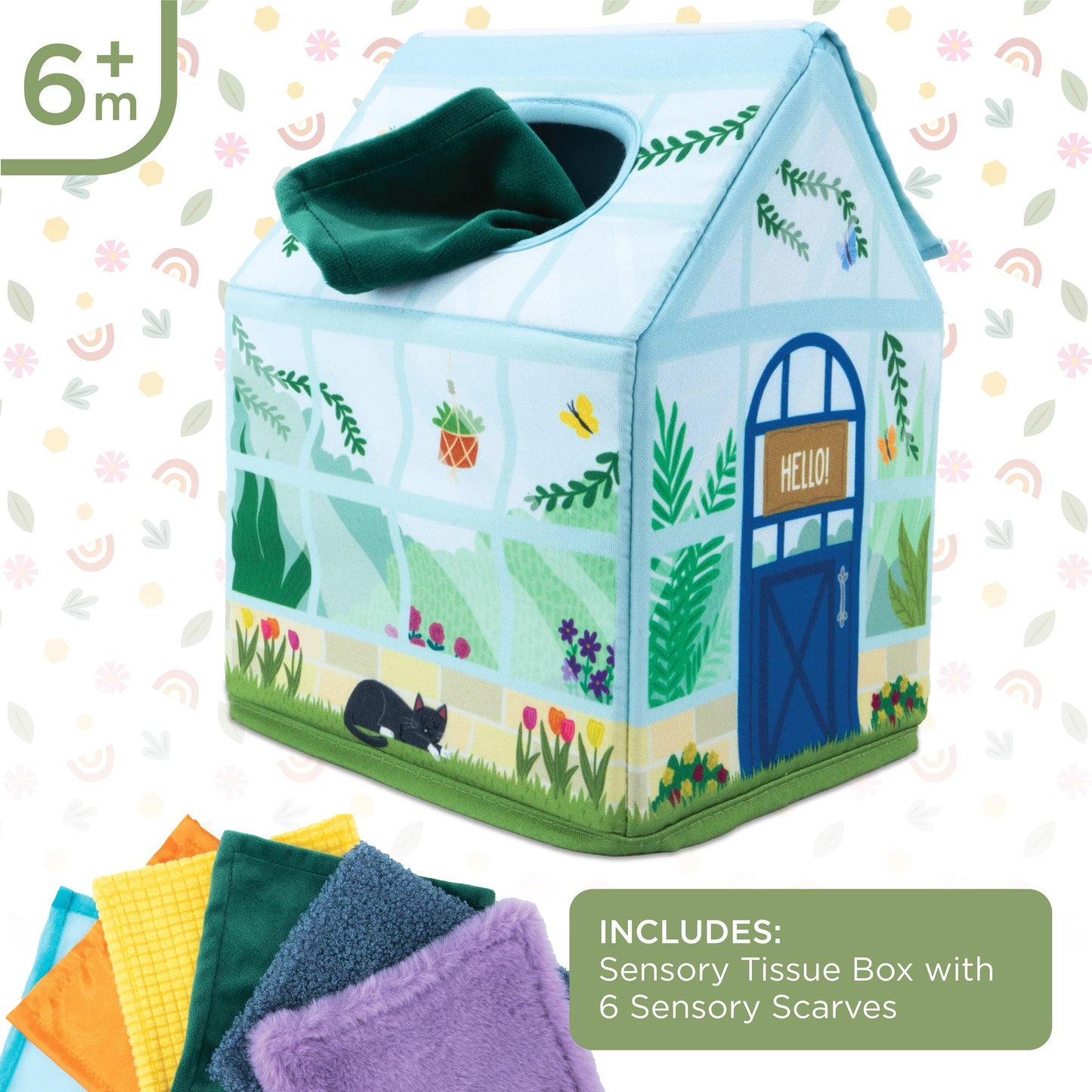 Sensory Sprouts Sensory Peek and Pull Tissue Box