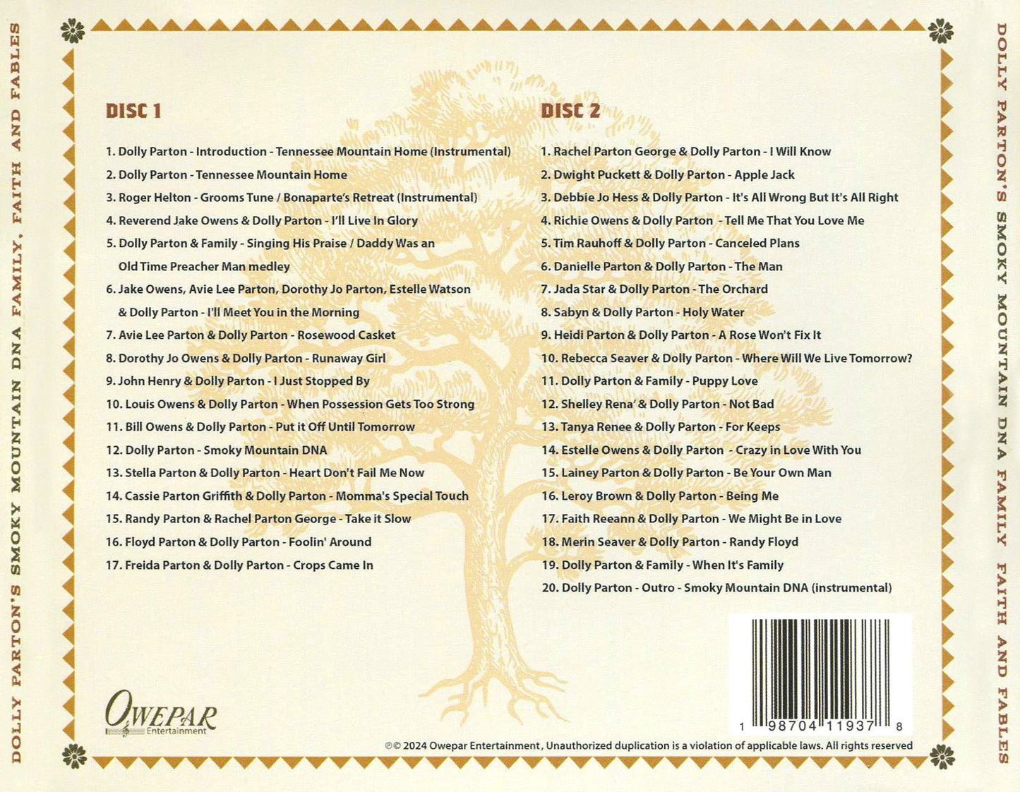 Smoky Mountain Dna: Family, Faith And Fables (Dolly Parton & Family)