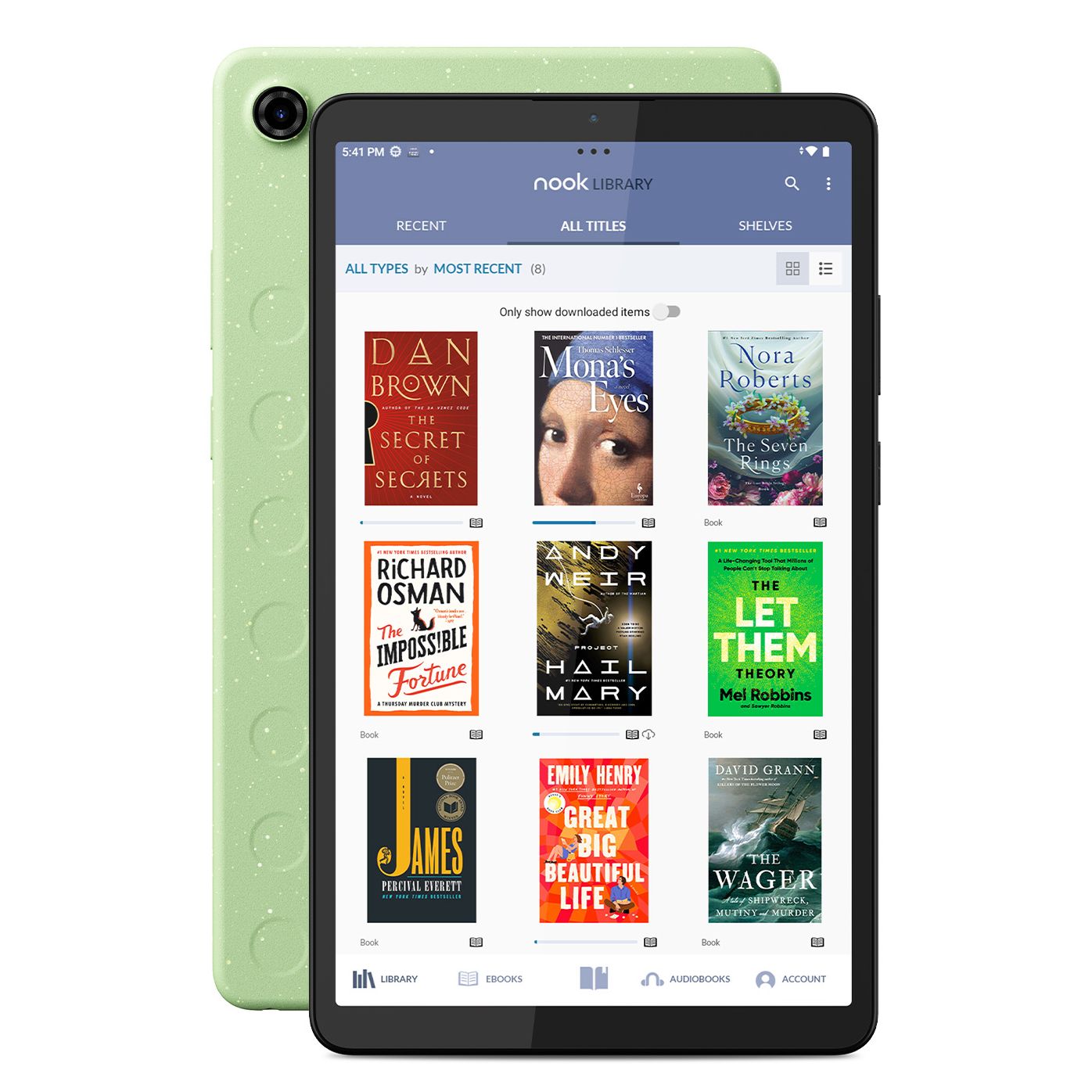 NOOK Reading Tablet 8.7 Seafoam Green