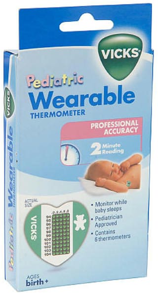 Kaz Inc. Vicks Wearable Childrens Thermometer - 6-Pack