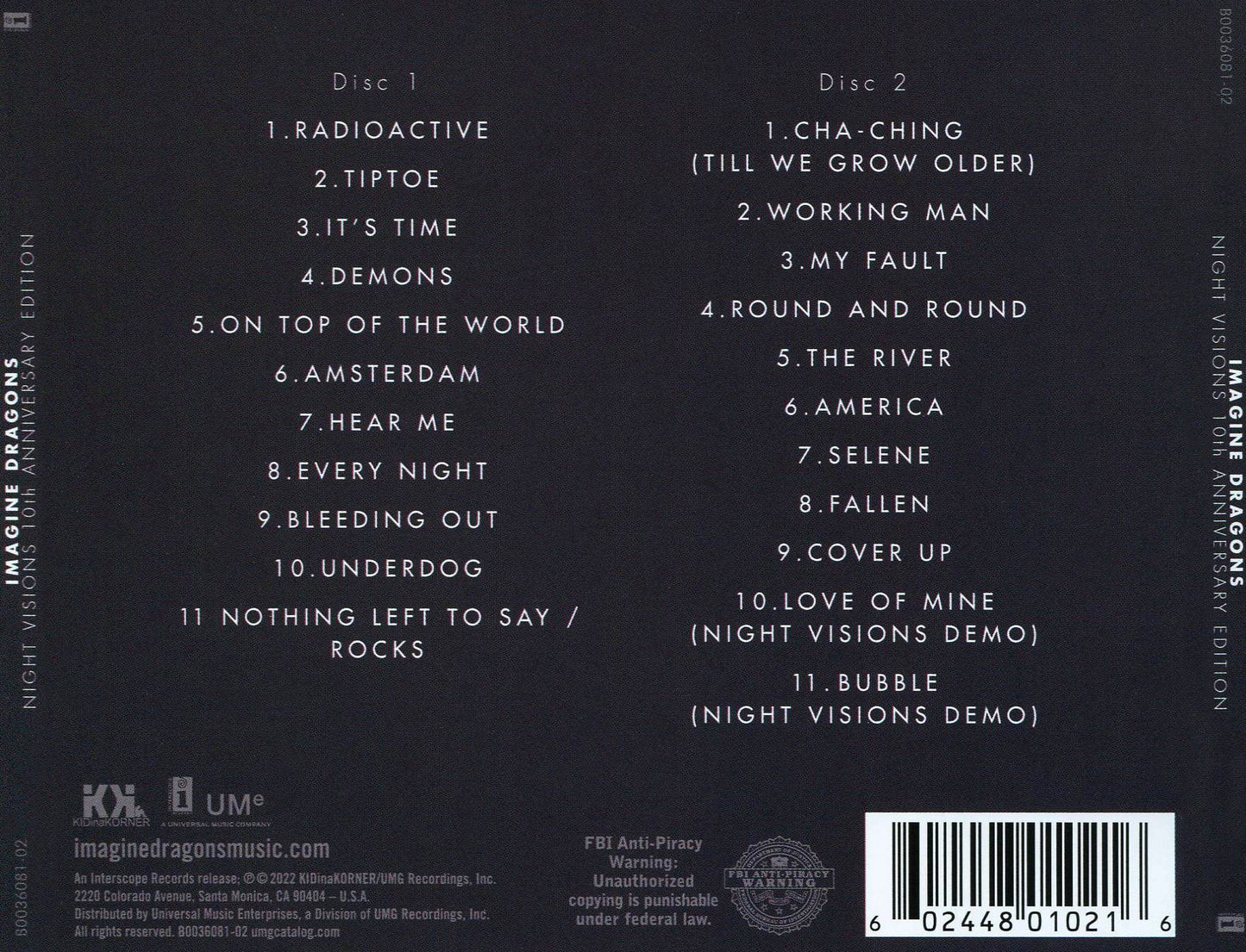 Night Visions [Tenth Anniversary Expanded Edition]