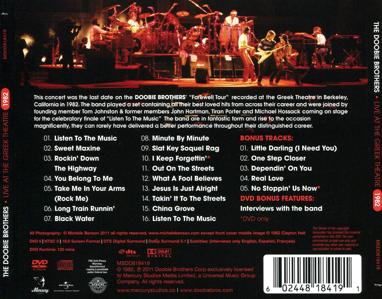 Live At The Greek Theatre 1982 (W/Dvd)