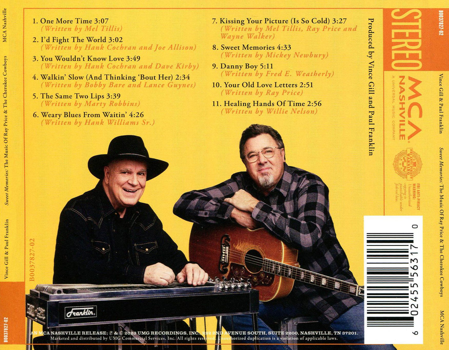 Sweet Memories: The Music Of Ray Price & Cherokee