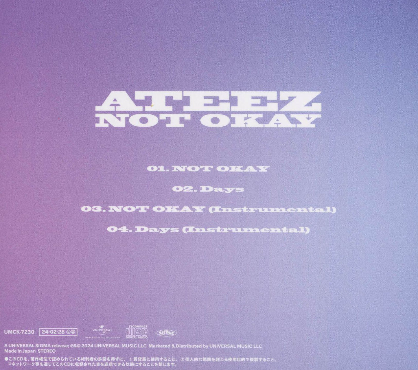 NOT OKAY [Limited Edition A] [CD+Photobook]