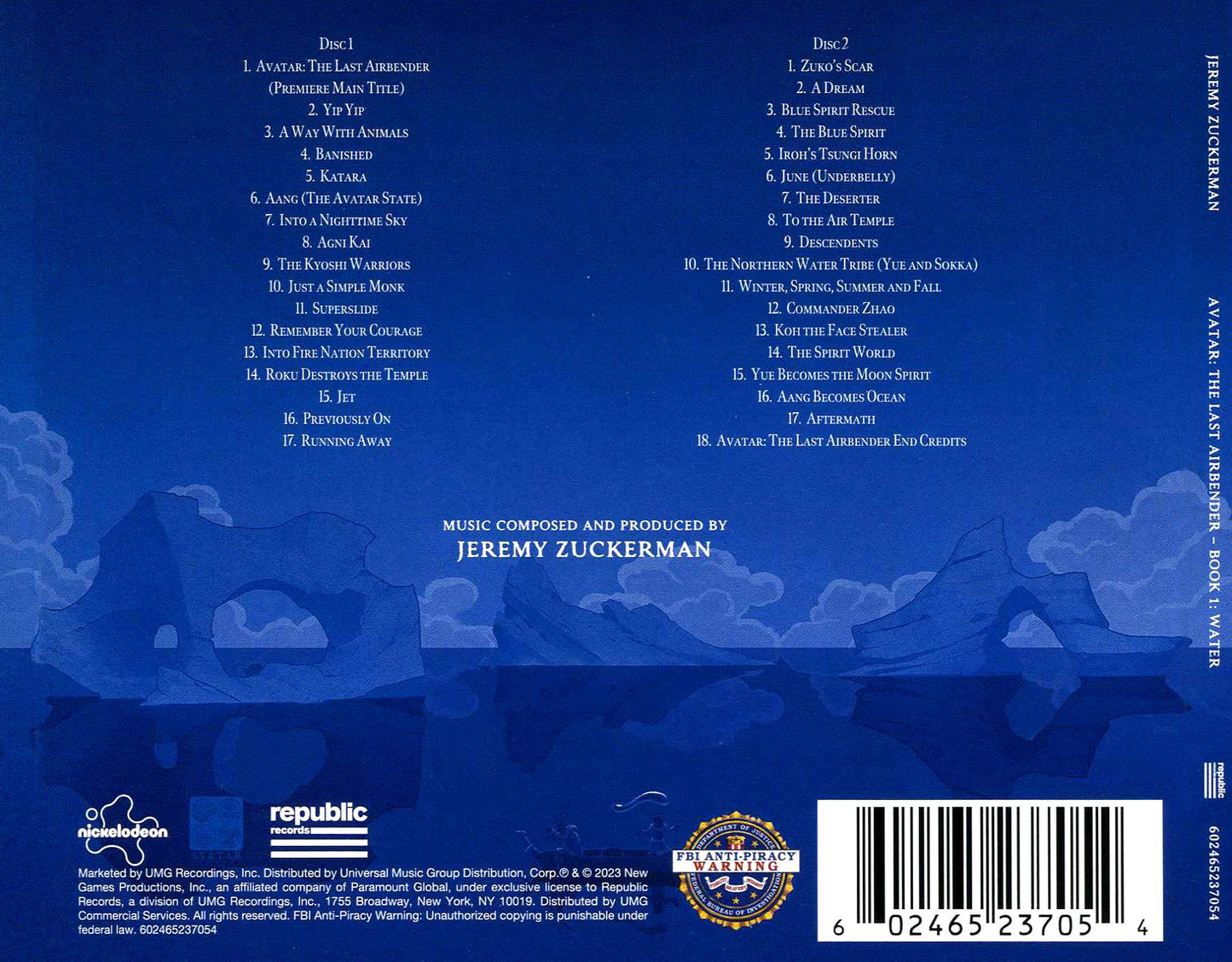 Avatar: The Last Airbender-Book 1: Water - O.S.T. (Jeremy Zuckerman)