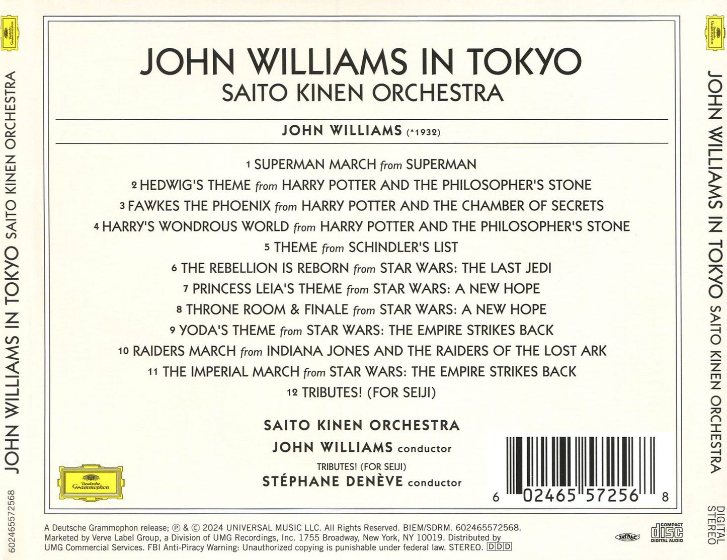 John Williams In Tokyo (John Williams / Saito Kinen Orchestra)