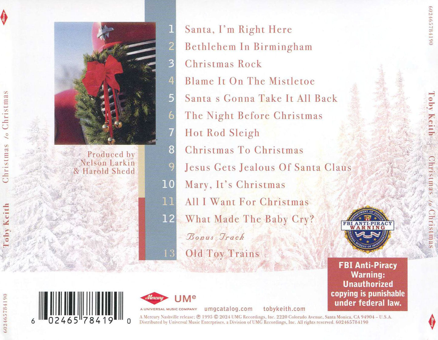 Christmas To Christmas (Toby Keith)