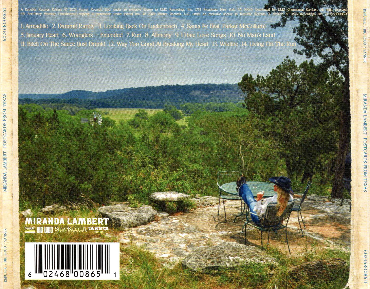 Postcards From Texas (Miranda Lambert)