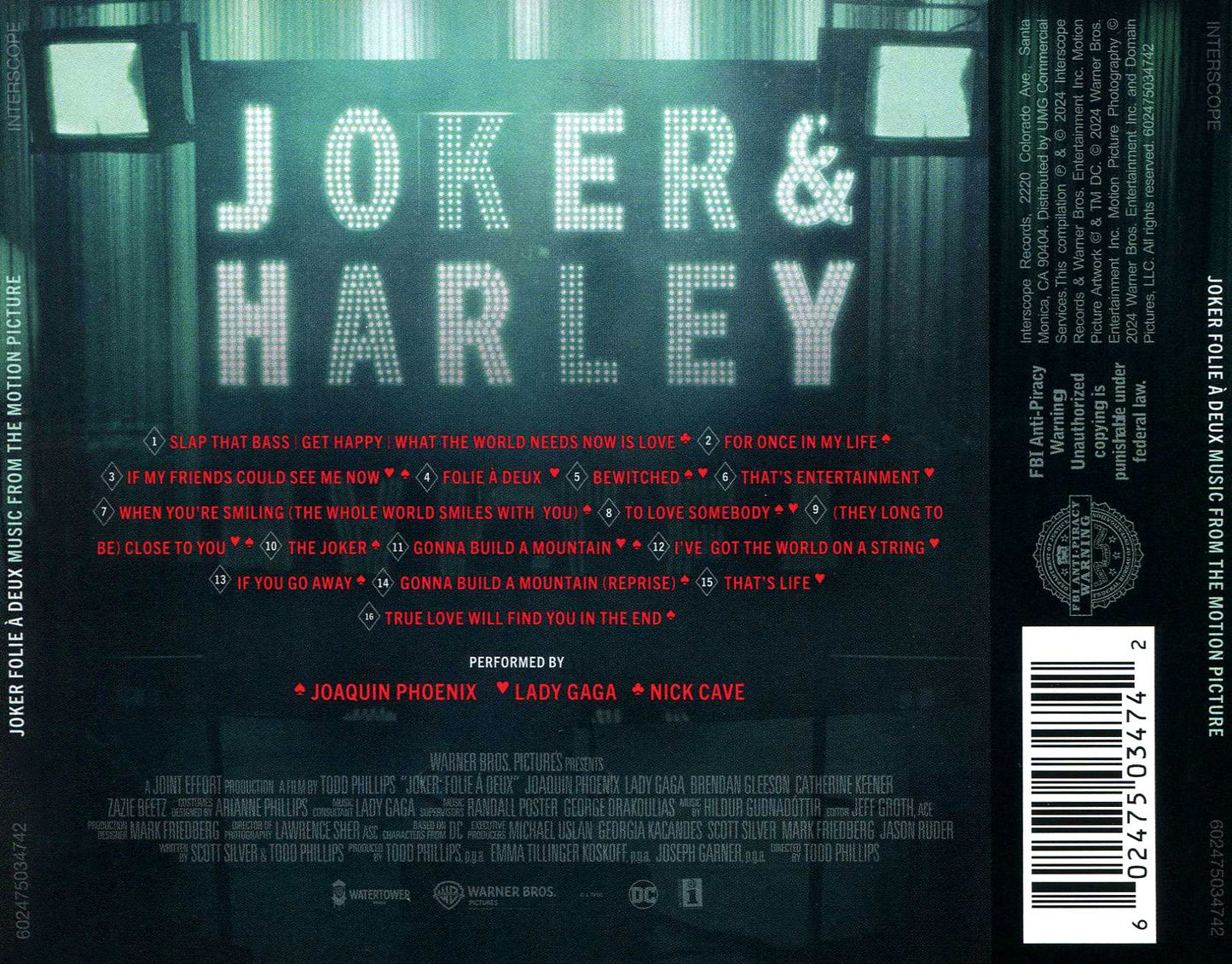 Joker: Folie A Deux (Music From The Motion Picture (Lady Gaga / Joaquin Phoenix / Cast Of Joker: Folie)
