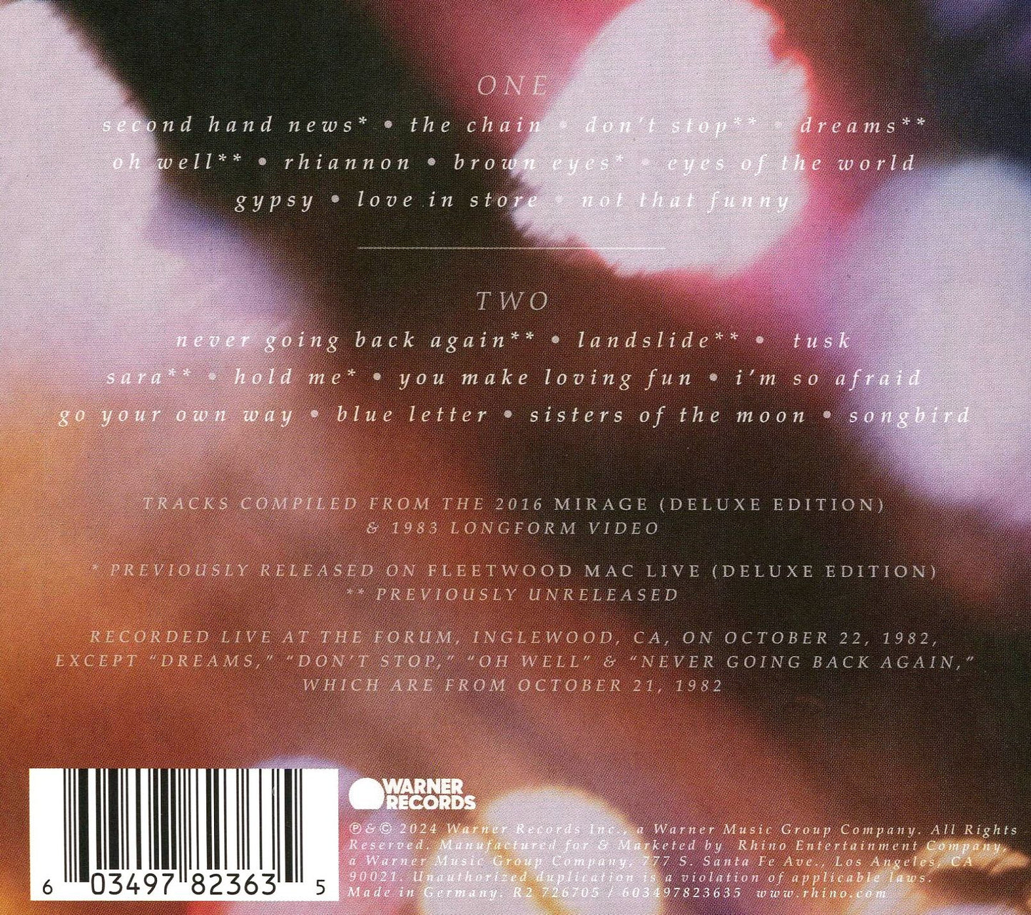 Mirage Tour 82 (Fleetwood Mac)