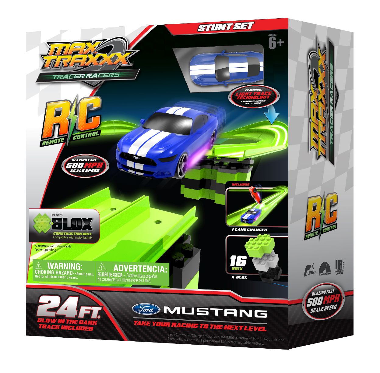 Max Traxxx Tracer Racer RC Stunt Set