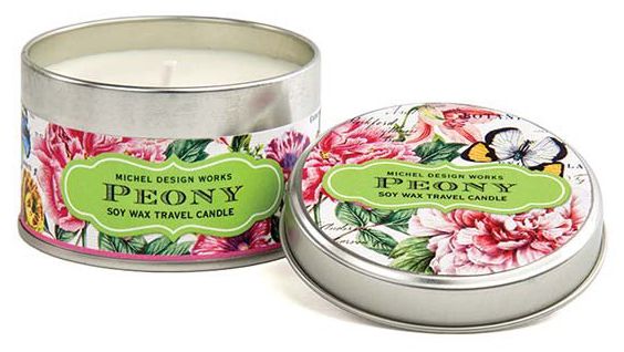 Peony Travel Candle Tin 4 oz